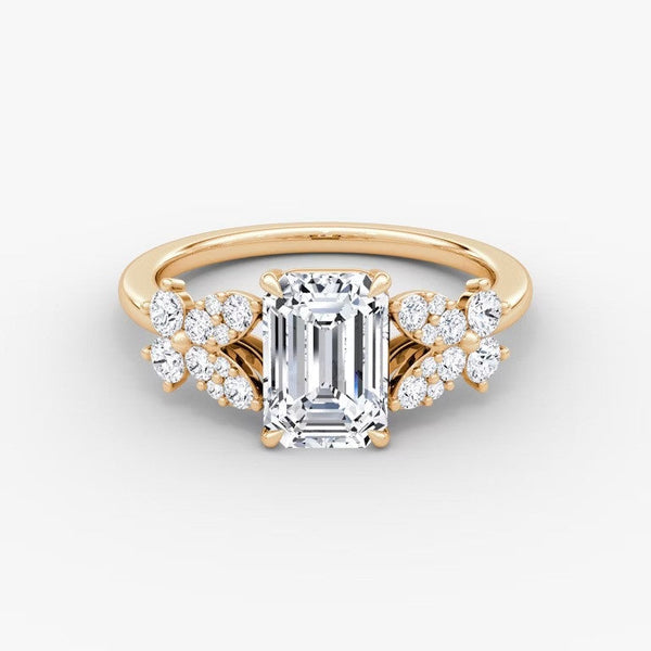 Marigold Emerald Lab Diamond Ring