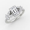 Marigold Emerald Pavé Lab Diamond Ring