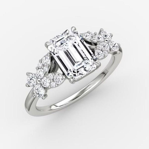 Marigold Emerald Lab Diamond Ring