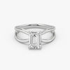 Butterfly Emerald Lab Diamond Engagement Ring