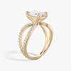 Butterfly Emerald Pavéful Lab Diamond Engagement Ring