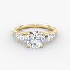 Anomaly Round & Emerald Lab Grown Diamond Engagement Ring