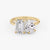 Toi et Moi Emerald Pear Lab Grown Diamond Ring