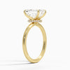 Hidden Halo Emerald Lab Grown Diamond Engagement Ring