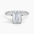 Hidden Halo Emerald Lab Grown Diamond Engagement Ring