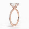 Hidden Halo Pavé Emerald Lab Diamond Engagement Ring