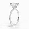Hidden Halo Pavé Emerald Lab Diamond Engagement Ring
