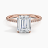 Hidden Halo Pavé Emerald Lab Diamond Engagement Ring