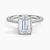 Hidden Halo Pavé Emerald Lab Diamond Engagement Ring