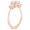 Triplets Emerald Lab Grown Diamond Engagement Ring