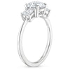 Triplets Emerald Lab Grown Diamond Engagement Ring