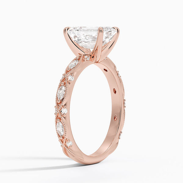 Christina Emerald Lab Grown Diamond Engagement Ring