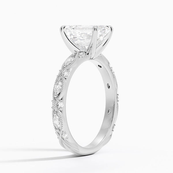 Christina Emerald Lab Grown Diamond Engagement Ring