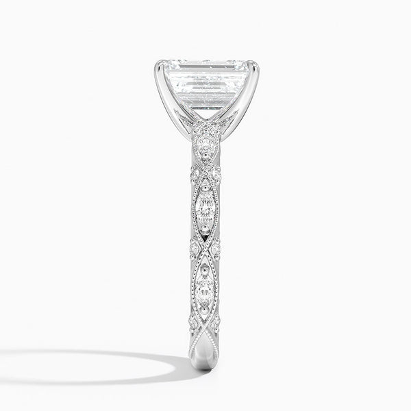 Christina Emerald Lab Grown Diamond Engagement Ring