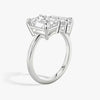 Toi et Moi Emerald Pear Lab Grown Diamond Ring