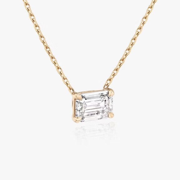 Emerald Lab Grown Diamond Pendant