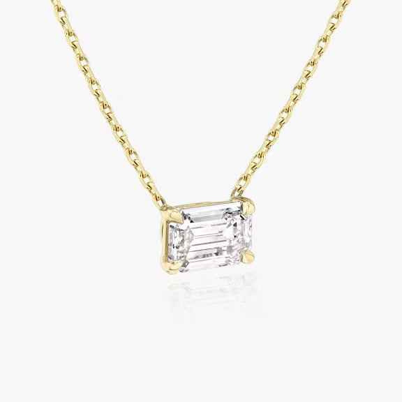 Emerald Lab Grown Diamond Pendant