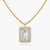 Vertical Halo Emerald Lab Diamond Pendant
