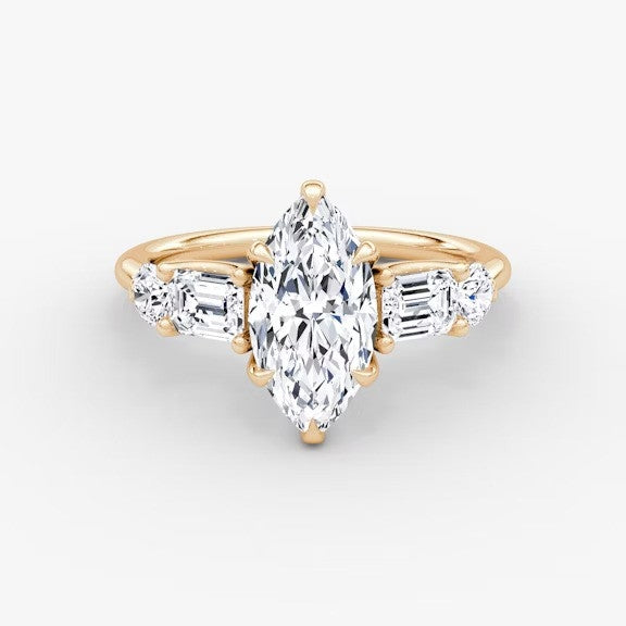 Anomaly Marquise & Emerald Lab Grown Diamond Engagement Ring