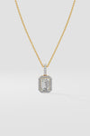 1 ct Sparkle Emerald Halo Pendant