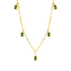 EMERALD-DROP NECKLACE - 18K GOLD-PLATED
