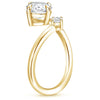 Swirl Toi et Moi Emerald Lab Diamond Ring