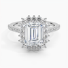 Sun Emerald Lab Grown Diamond Engagement Ring