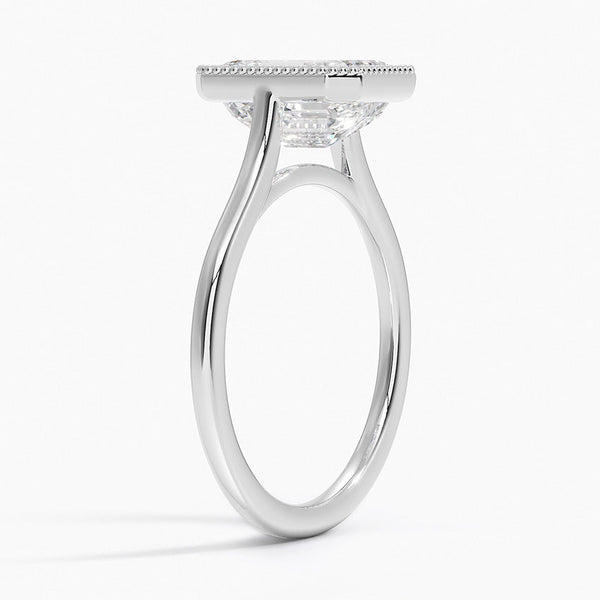 Mahi Bezel Emerald Lab Grown Diamond Engagement Ring