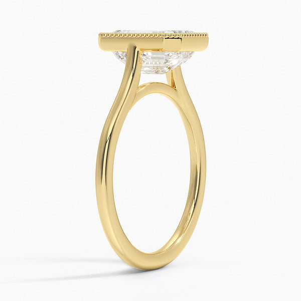 Mahi Bezel Emerald Lab Grown Diamond Engagement Ring