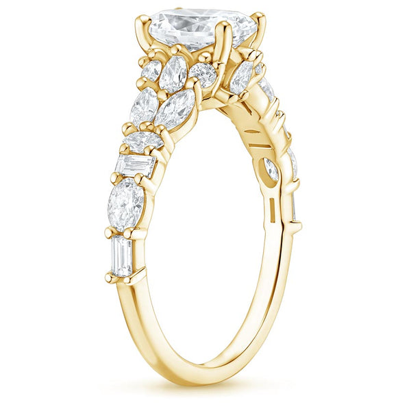 Miraka Emerald Lab Grown Diamond Engagement Ring