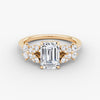 Marigold Emerald Pavé Lab Diamond Ring