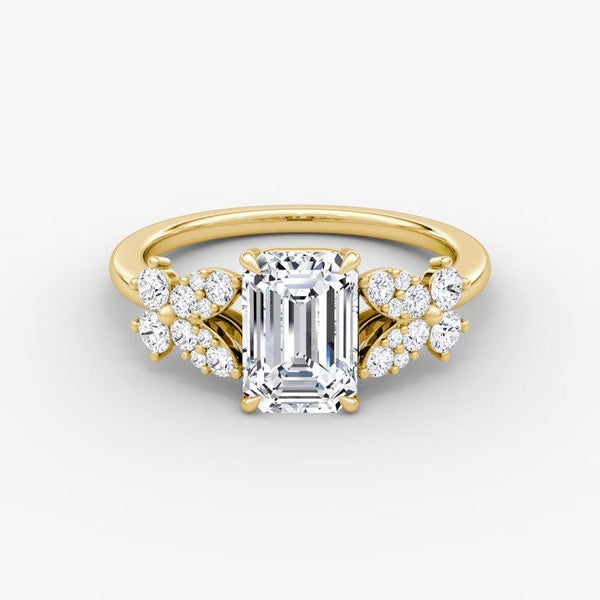 Marigold Emerald Lab Diamond Ring