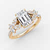 Marigold Emerald Pavé Lab Diamond Ring