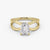 Butterfly Emerald Lab Diamond Engagement Ring