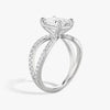 Butterfly Emerald Pavéful Lab Diamond Engagement Ring