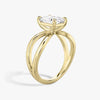 Butterfly Emerald Lab Diamond Engagement Ring