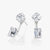 Round Emerald Lab Diamond Ear Jacket Earring