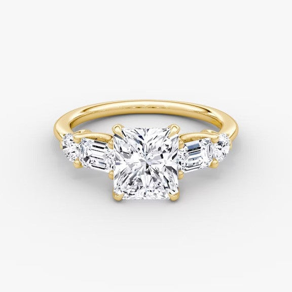 Anomaly Radiant & Emerald Lab Grown Diamond Engagement Ring