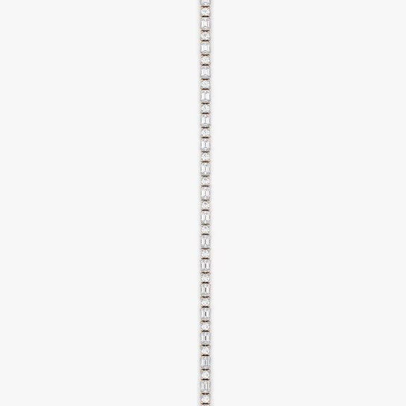 Round & Emerald Lab Diamond Tennis Bracelet