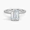 Hidden Halo Pavé Emerald Lab Diamond Engagement Ring