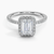 Sunflower Halo Pavé Emerald Lab Diamond Engagement Ring