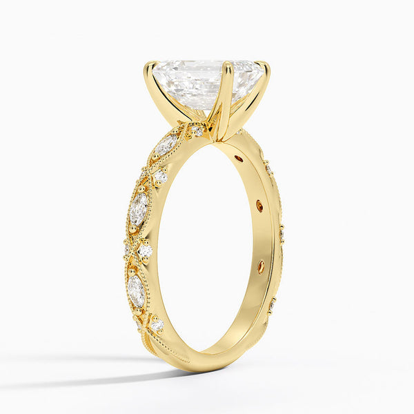 Christina Emerald Lab Grown Diamond Engagement Ring