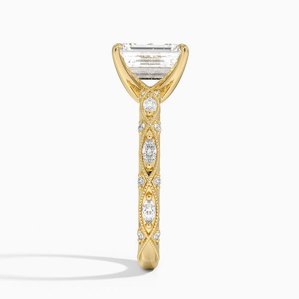 Christina Emerald Lab Grown Diamond Engagement Ring