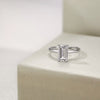 EMERALD CUT RING - Fine Silver