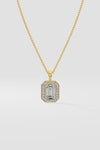 1 ct Emra Pave Halo Pendant