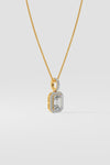1 ct Sparkle Emerald Halo Pendant