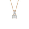 Toi et Moi Pear & Emerald Lab Grown Diamond Pendant
