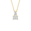 Toi et Moi Pear & Emerald Lab Grown Diamond Pendant
