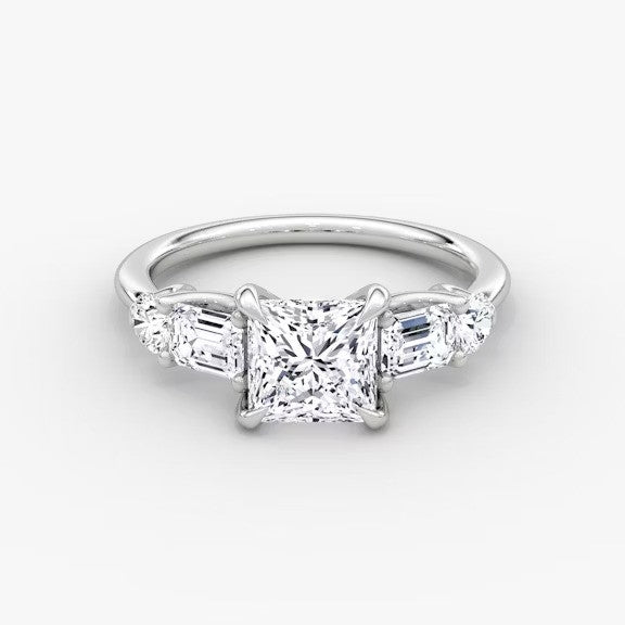 Anomaly Princess & Emerald Lab Grown Diamond Engagement Ring