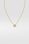 1 ct East West Emerald Necklace